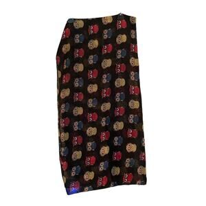 Large Scarf Owl Print 35 x 37 Wrap Modern Colorful